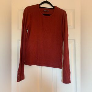Abercrombie Red Rust Long Sleeve Top